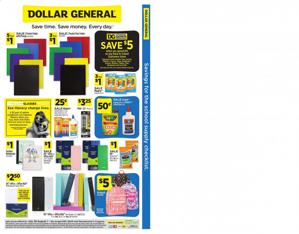 Dollar General (GA, IL, KY, LA) Weekly Ad July 26 to August 1