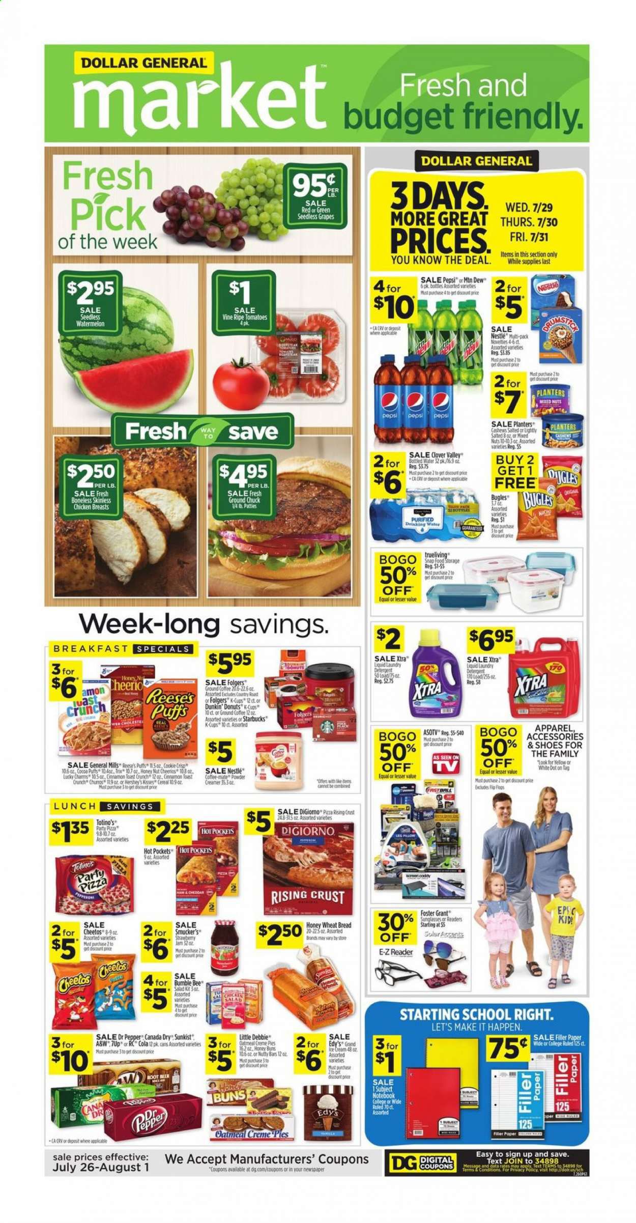 Dollar General (AL, IN, OH) Weekly Ad July 26 to August 1
