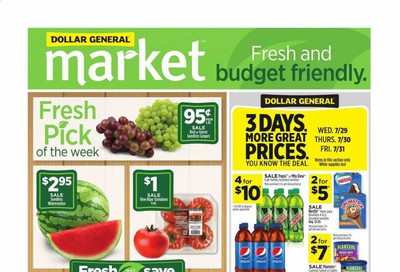 Dollar General (NC) Weekly Ad July 26 to August 1