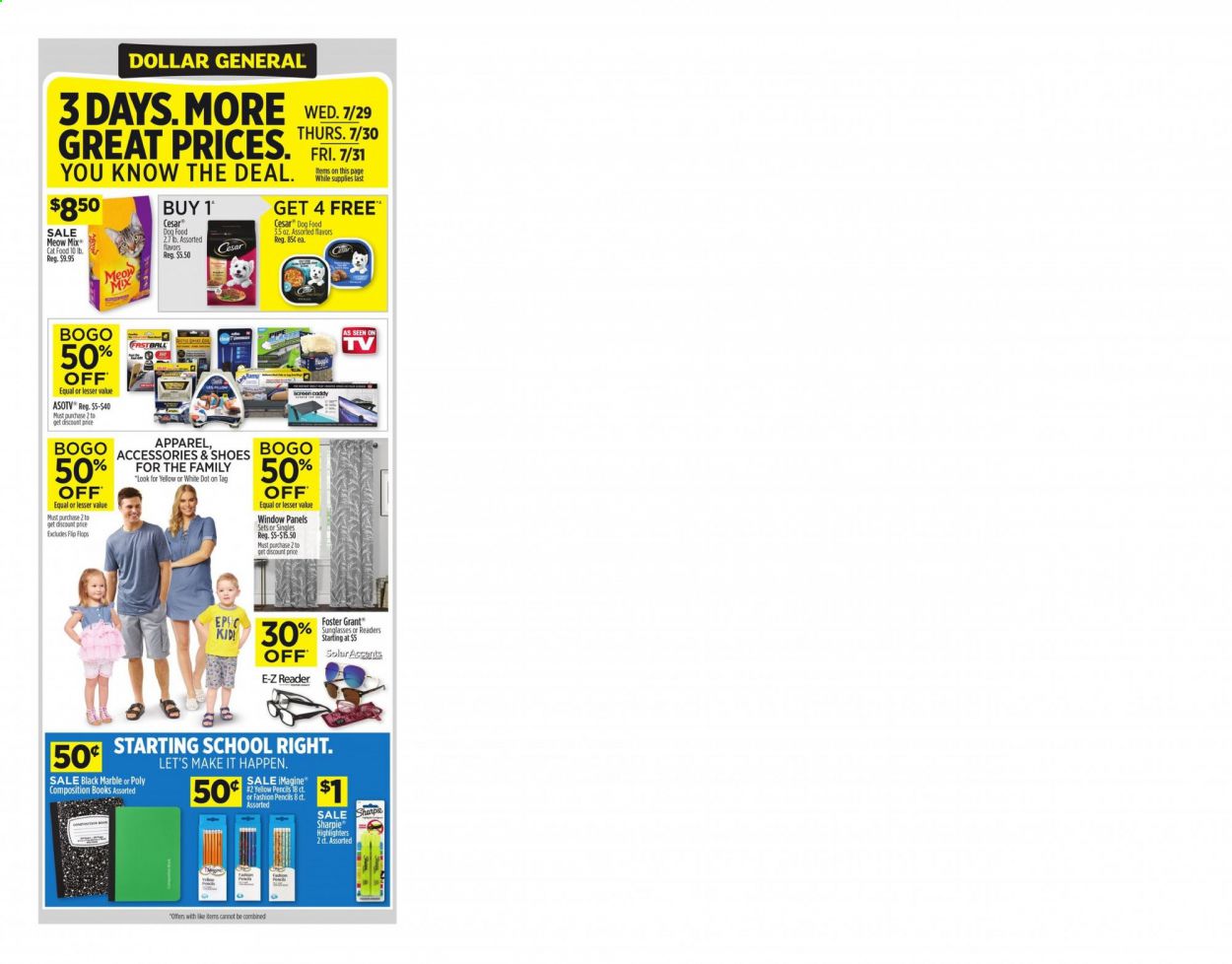 Dollar General (TX) Weekly Ad July 26 to August 1