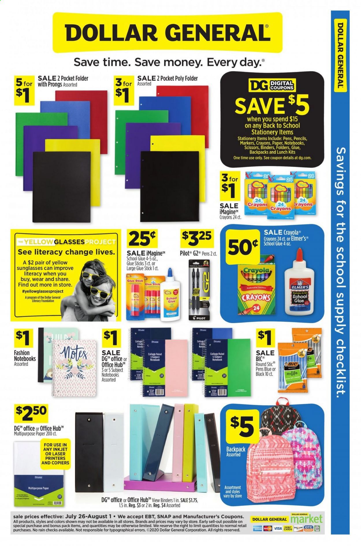 Dollar General (AL, GA, IN, LA, SC, TN) Weekly Ad July 26 to August 1