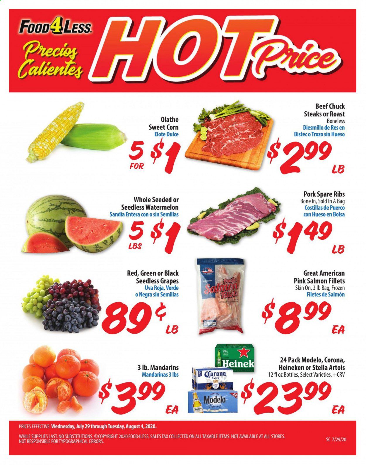 Food 4 Less (CA) Weekly Ad July 29 to August 4