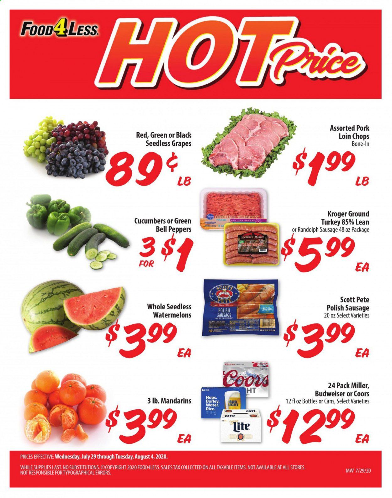 Food 4 Less (IL) Weekly Ad July 29 to August 4