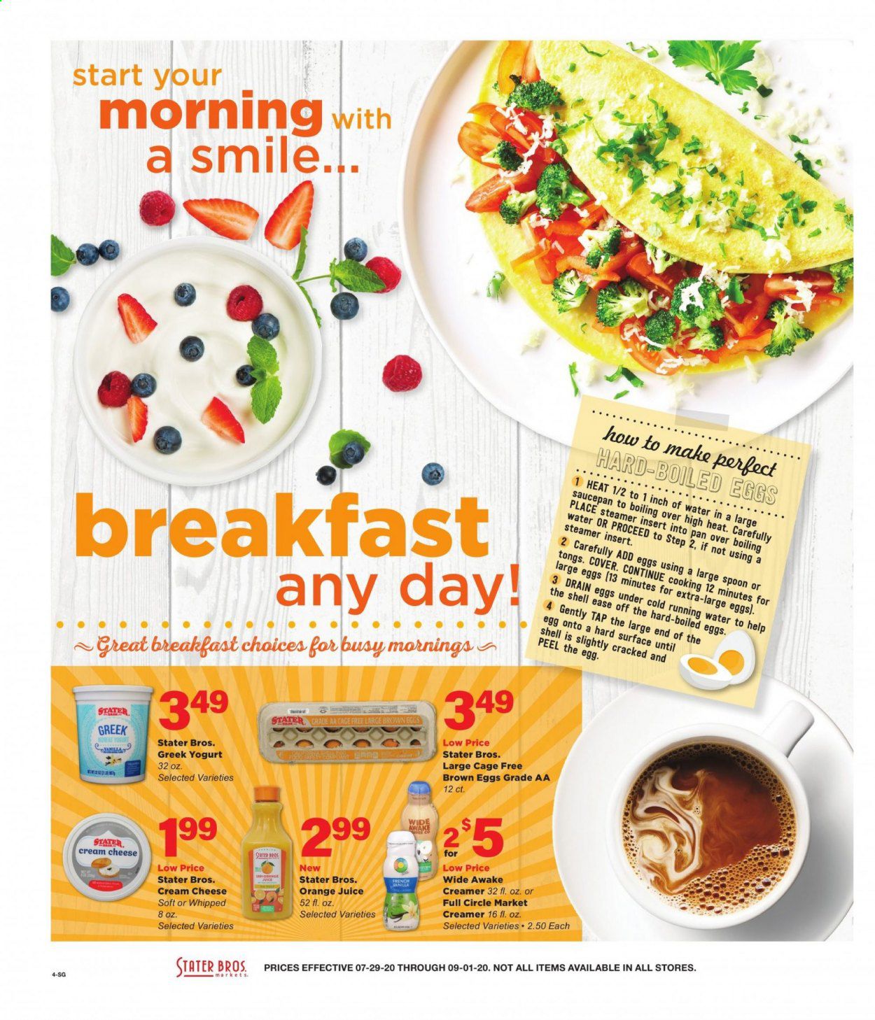 Stater Bros. Weekly Ad July 29 to September 1