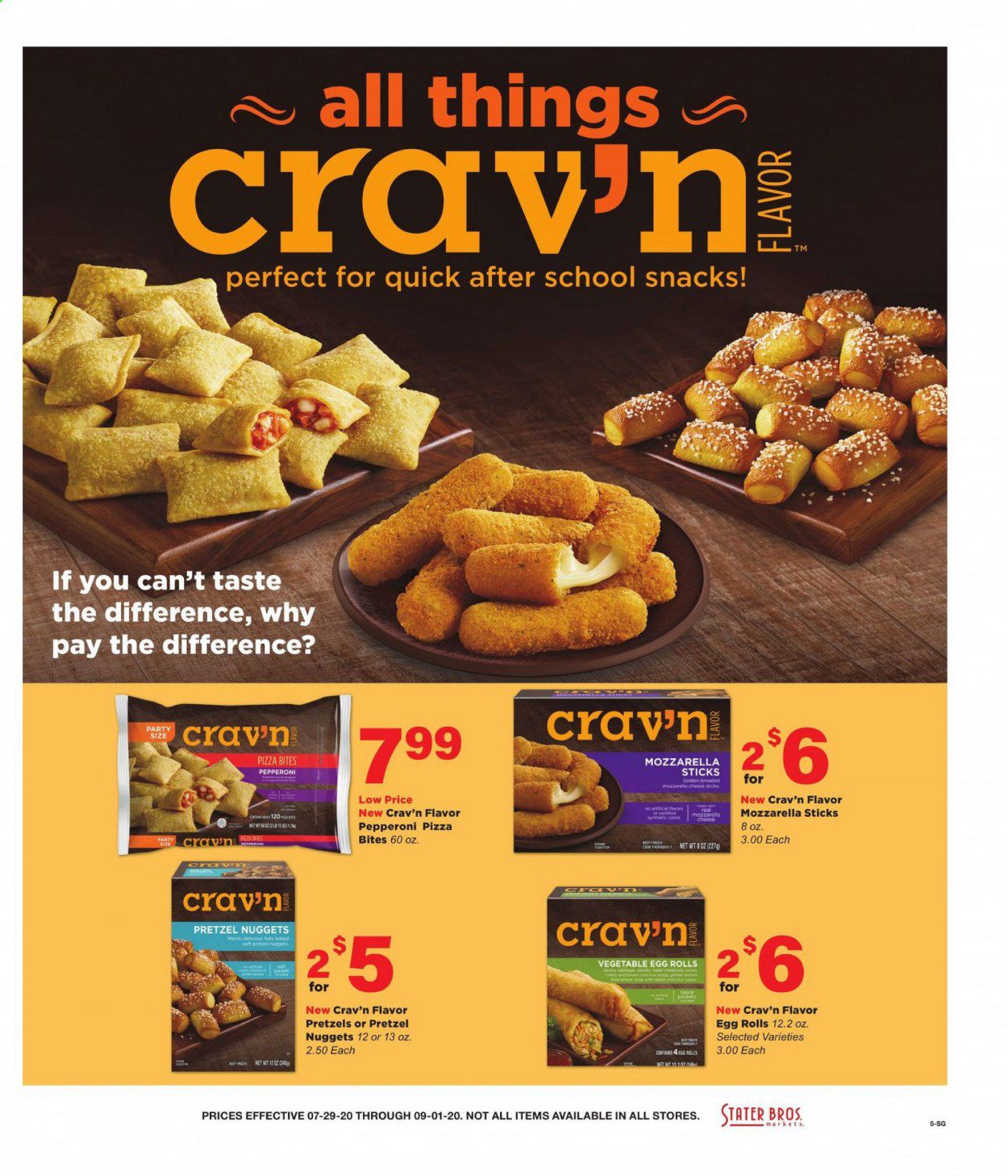 Stater Bros. Weekly Ad July 29 to September 1