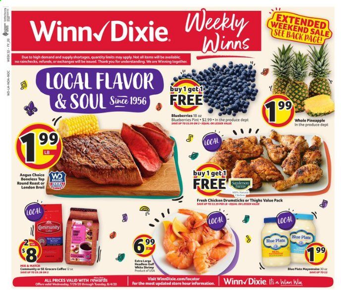 Winn Dixie (LA) Weekly Ad July 29 to August 4
