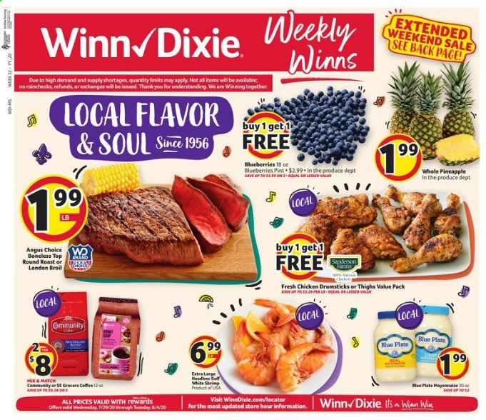 Winn Dixie (MS) Weekly Ad July 29 to August 4