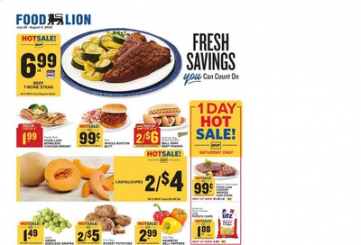 Food Lion (DE) Weekly Ad July 29 to August 4