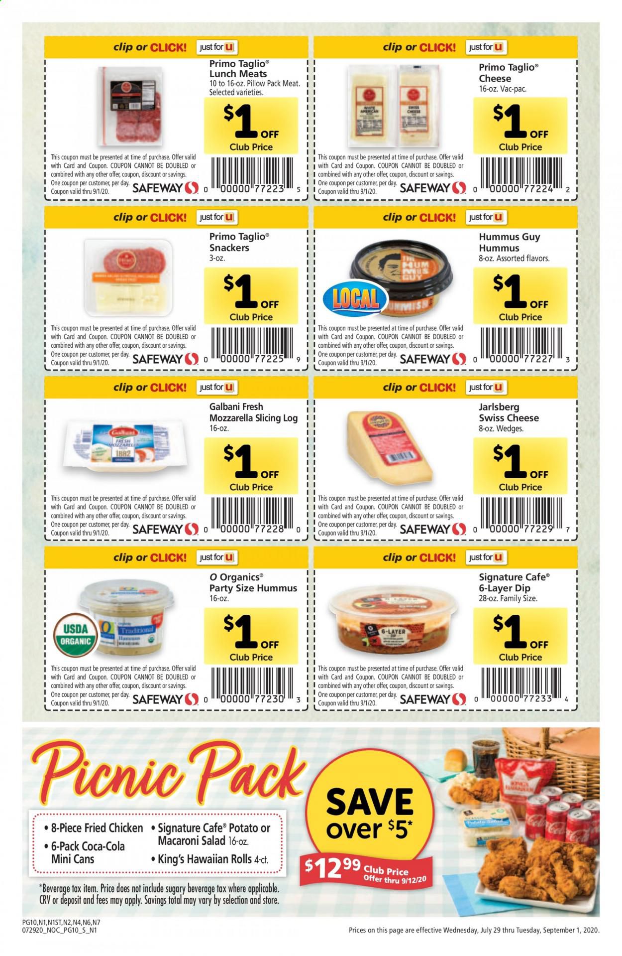 Safeway Weekly Ad July 29 to September 1