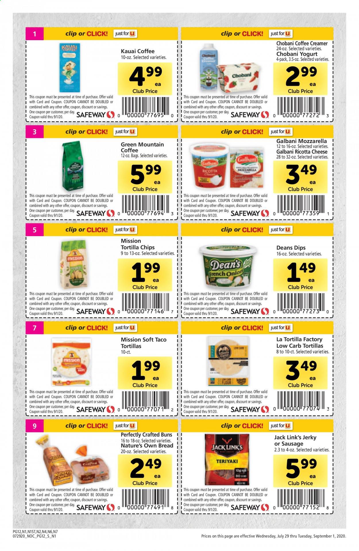 Safeway Weekly Ad July 29 to September 1