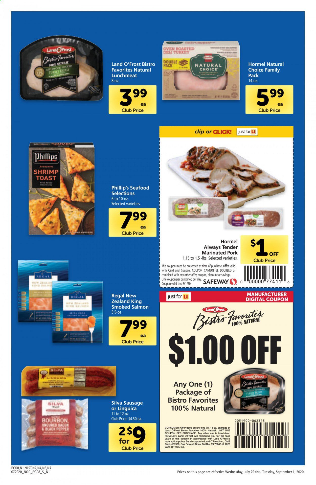 Safeway Weekly Ad July 29 to September 1