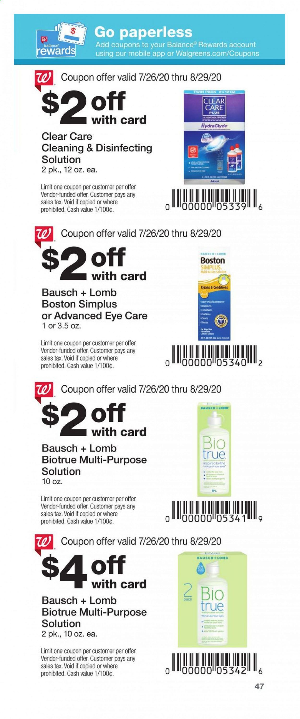 Walgreens Weekly Ad July 26 to August 29