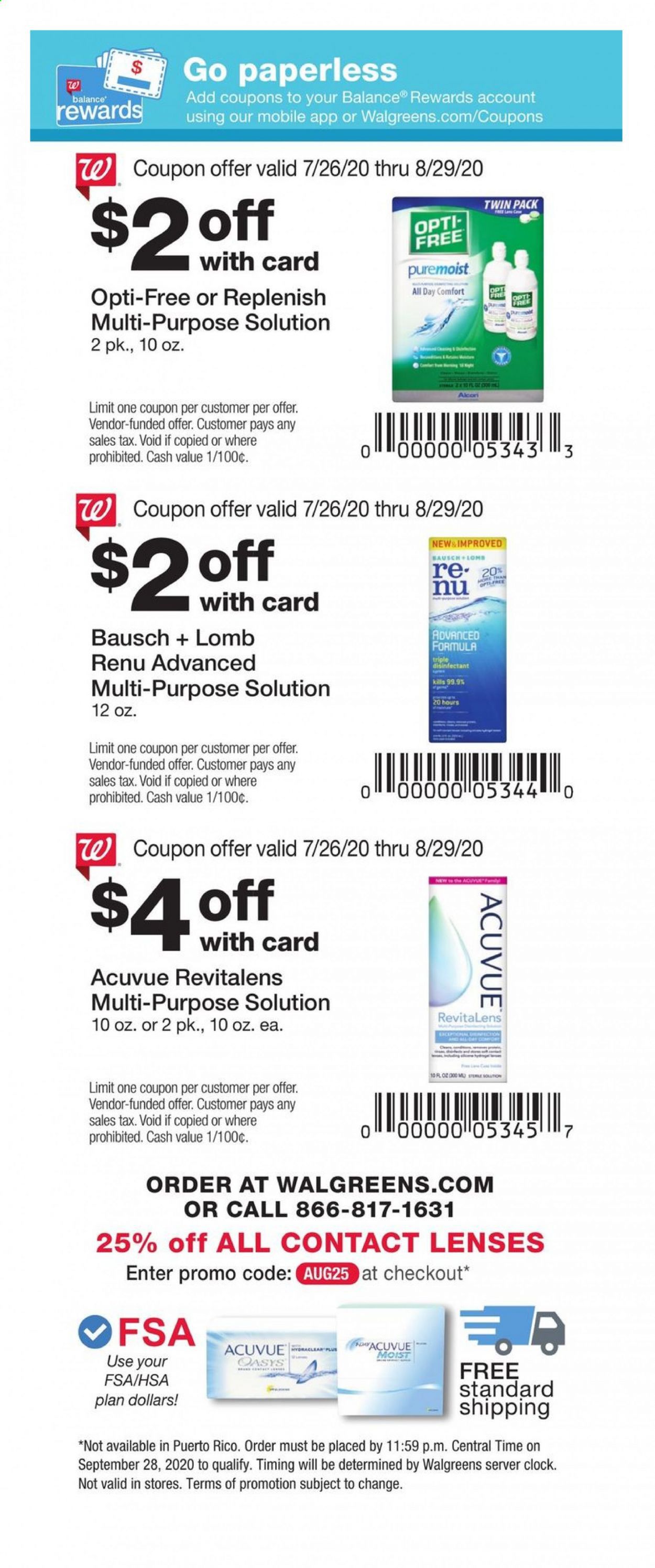 Walgreens Weekly Ad July 26 to August 29