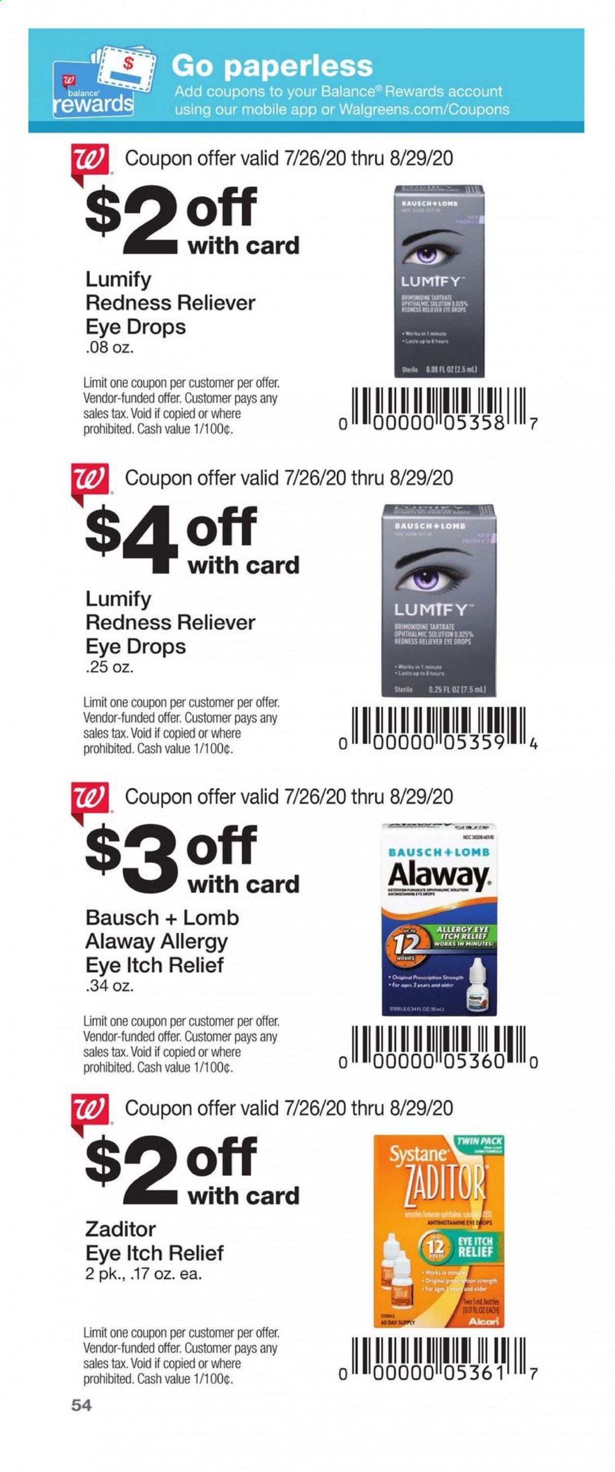 Walgreens Weekly Ad July 26 to August 29