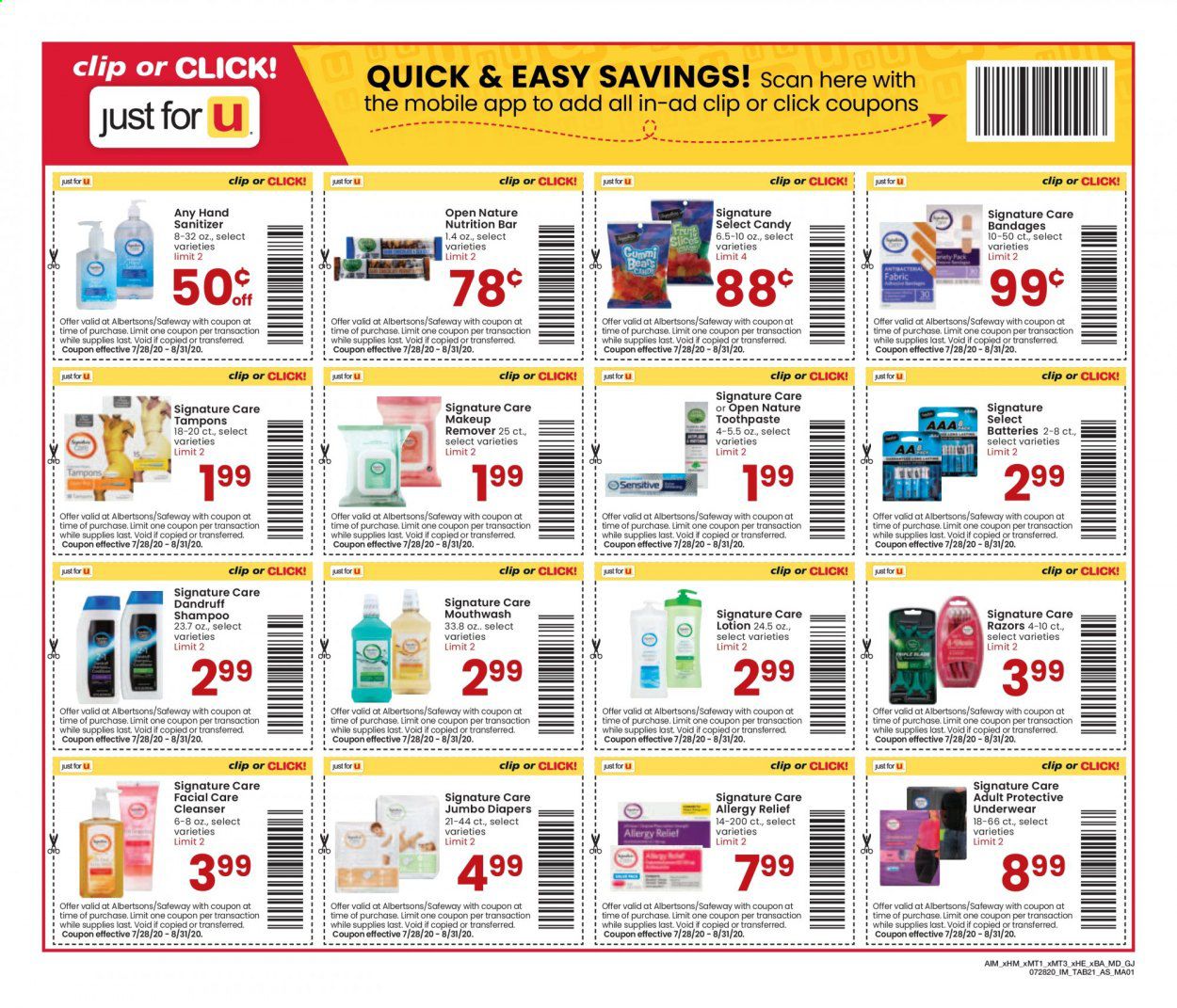 Albertsons Weekly Ad July 28 to August 31