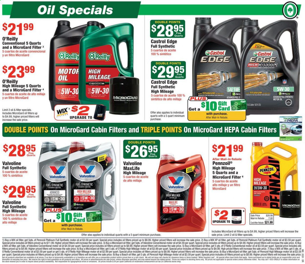 O'Reilly Auto Parts (EN) Weekly Ad July 29 to August 25