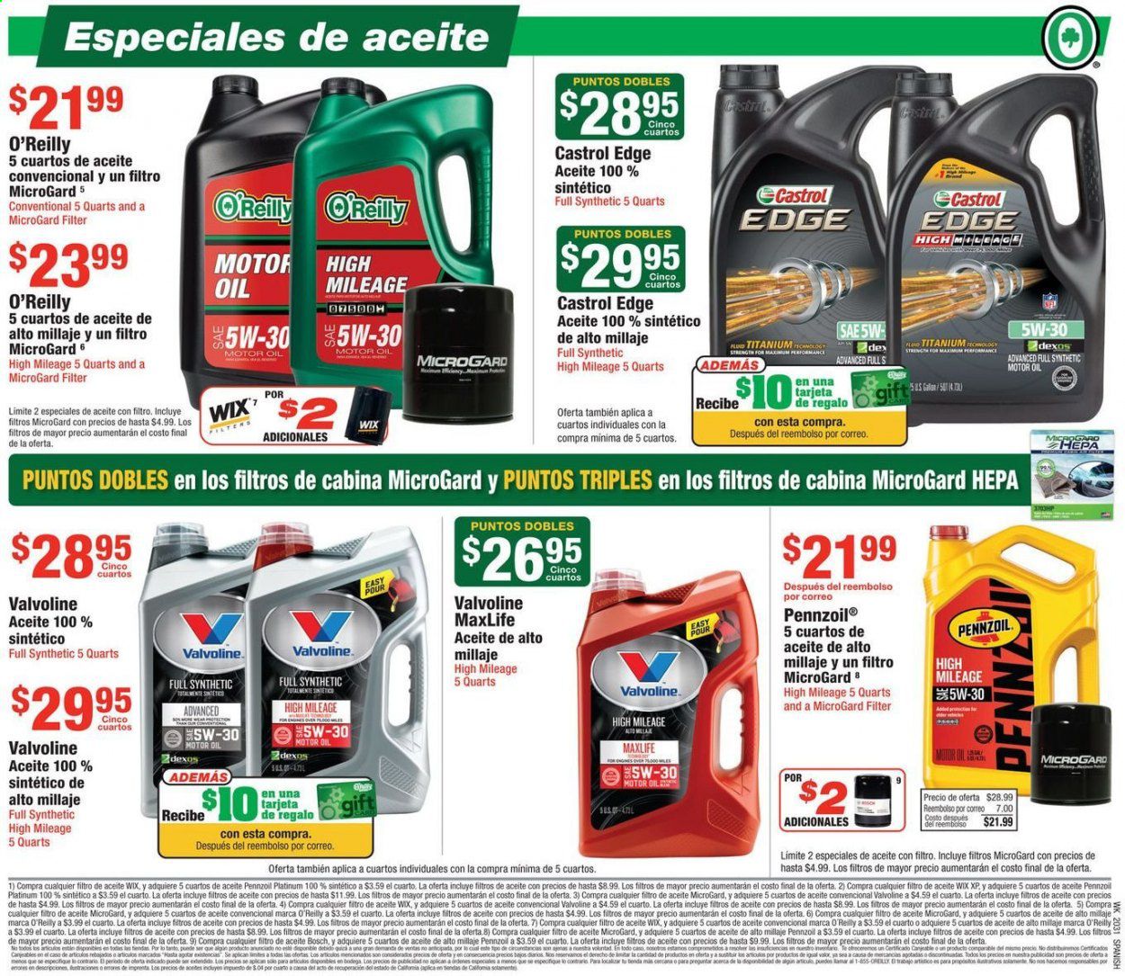 O'Reilly Auto Parts (ES) Weekly Ad July 29 to August 25