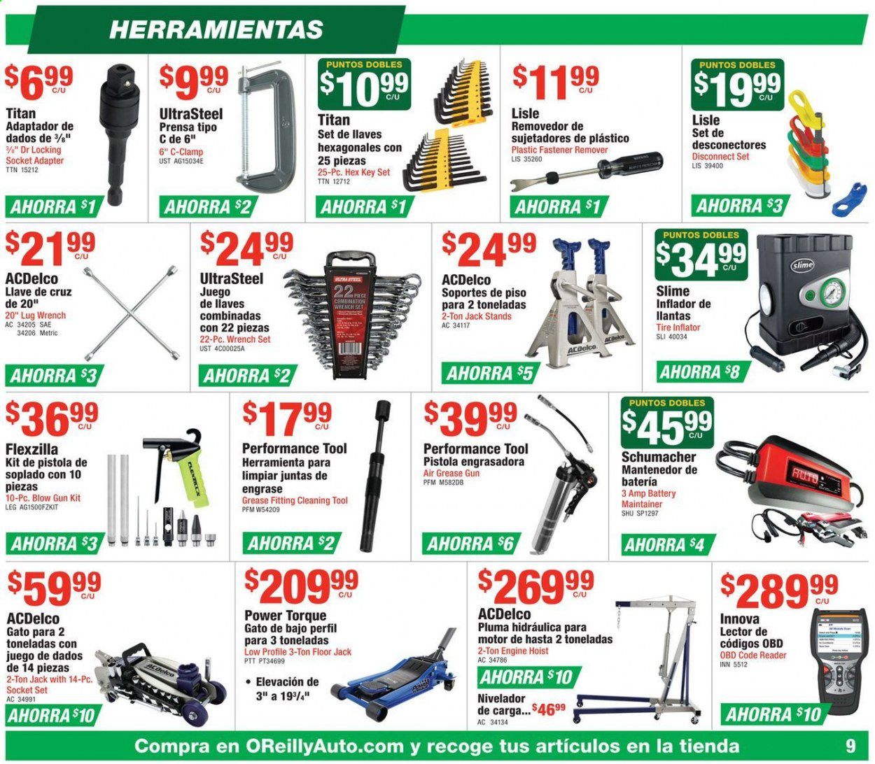 O'Reilly Auto Parts (ES) Weekly Ad July 29 to August 25