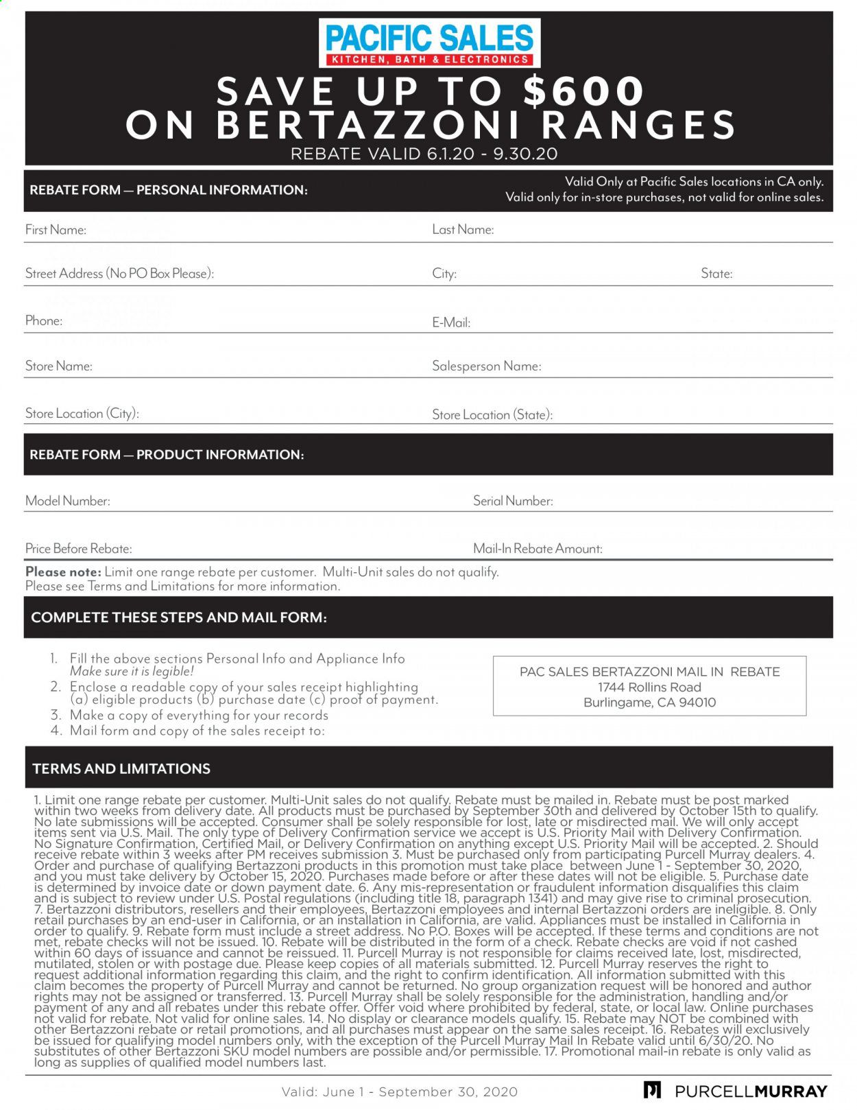 Pacific Sales Weekly Ad June 1 to September 30