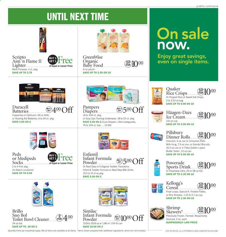 Publix Weekly Ad July 30 to August 5