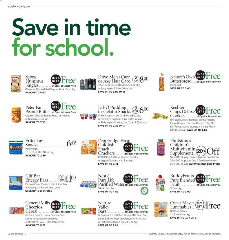 Publix Weekly Ad July 30 to August 5