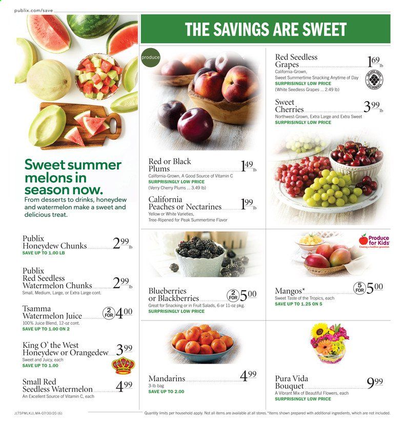Publix Weekly Ad July 30 to August 5