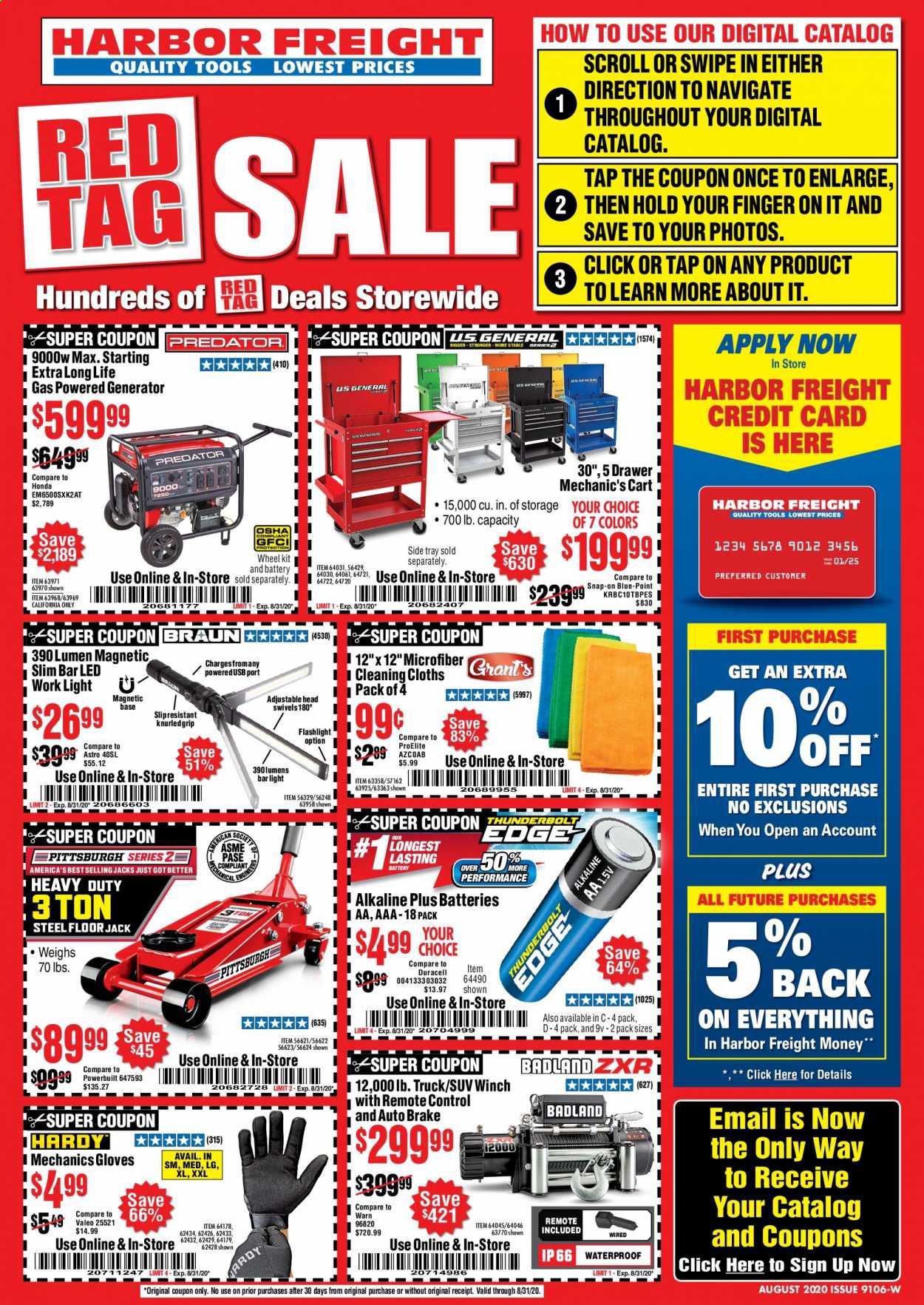 Harbor Freight Weekly Ad August 1 to August 31