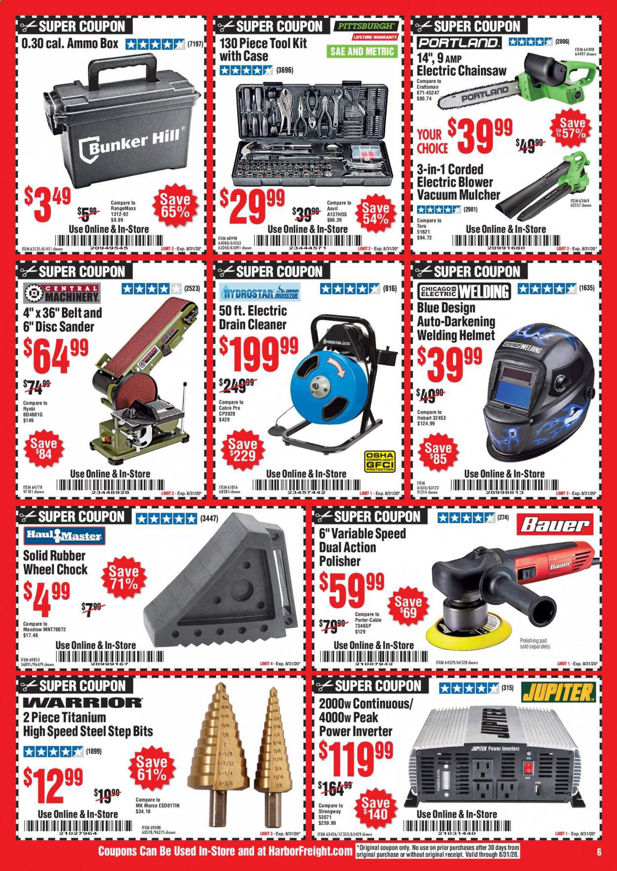 Harbor Freight Weekly Ad August 1 to August 31