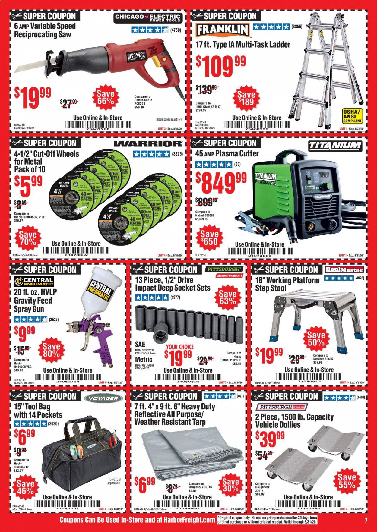 Harbor Freight Weekly Ad August 1 to August 31