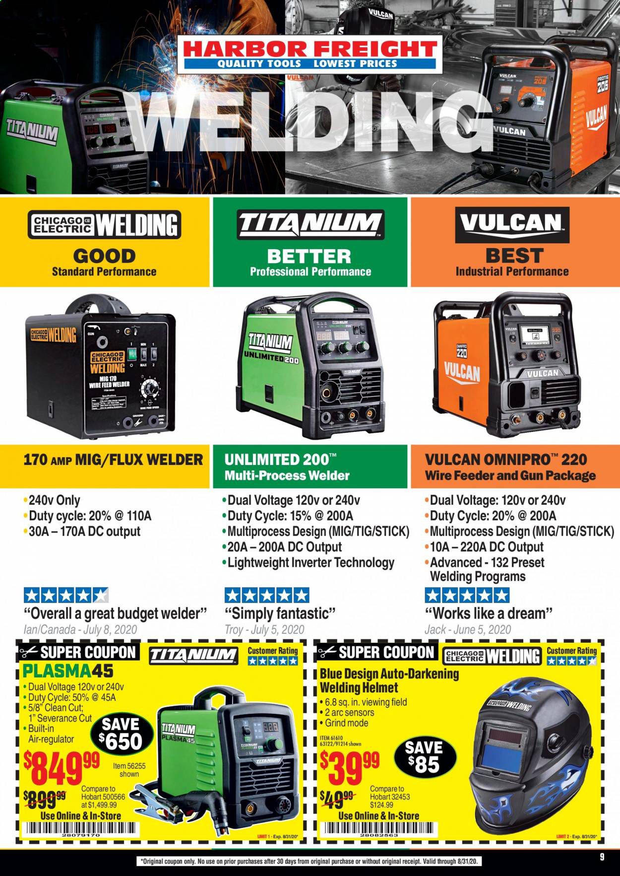 Harbor Freight Weekly Ad August 1 to August 31