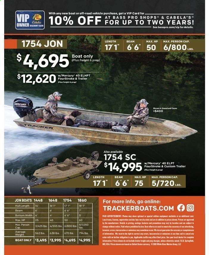 Bass Pro Shops Weekly Ad July 31, 2020 to March 27, 2021