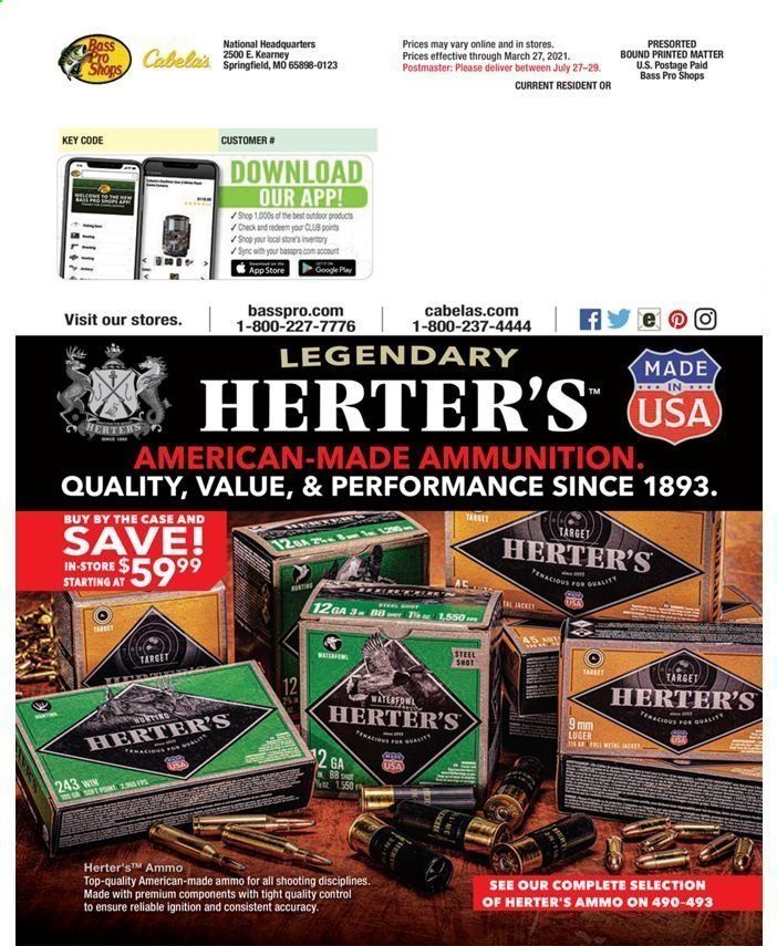 Bass Pro Shops Weekly Ad July 31, 2020 to March 27, 2021