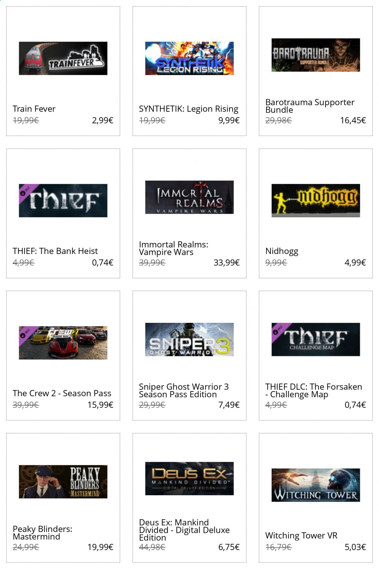 Steam Catalog 2020-2021