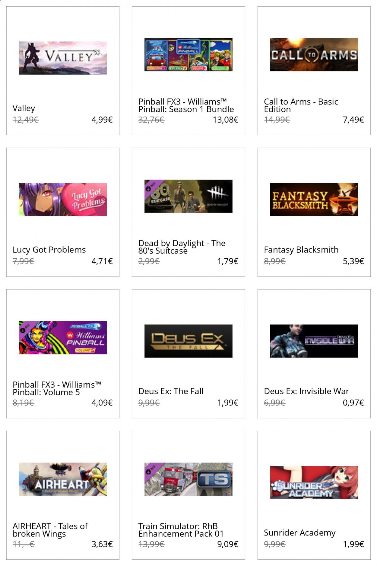 Steam Catalog 2020-2021