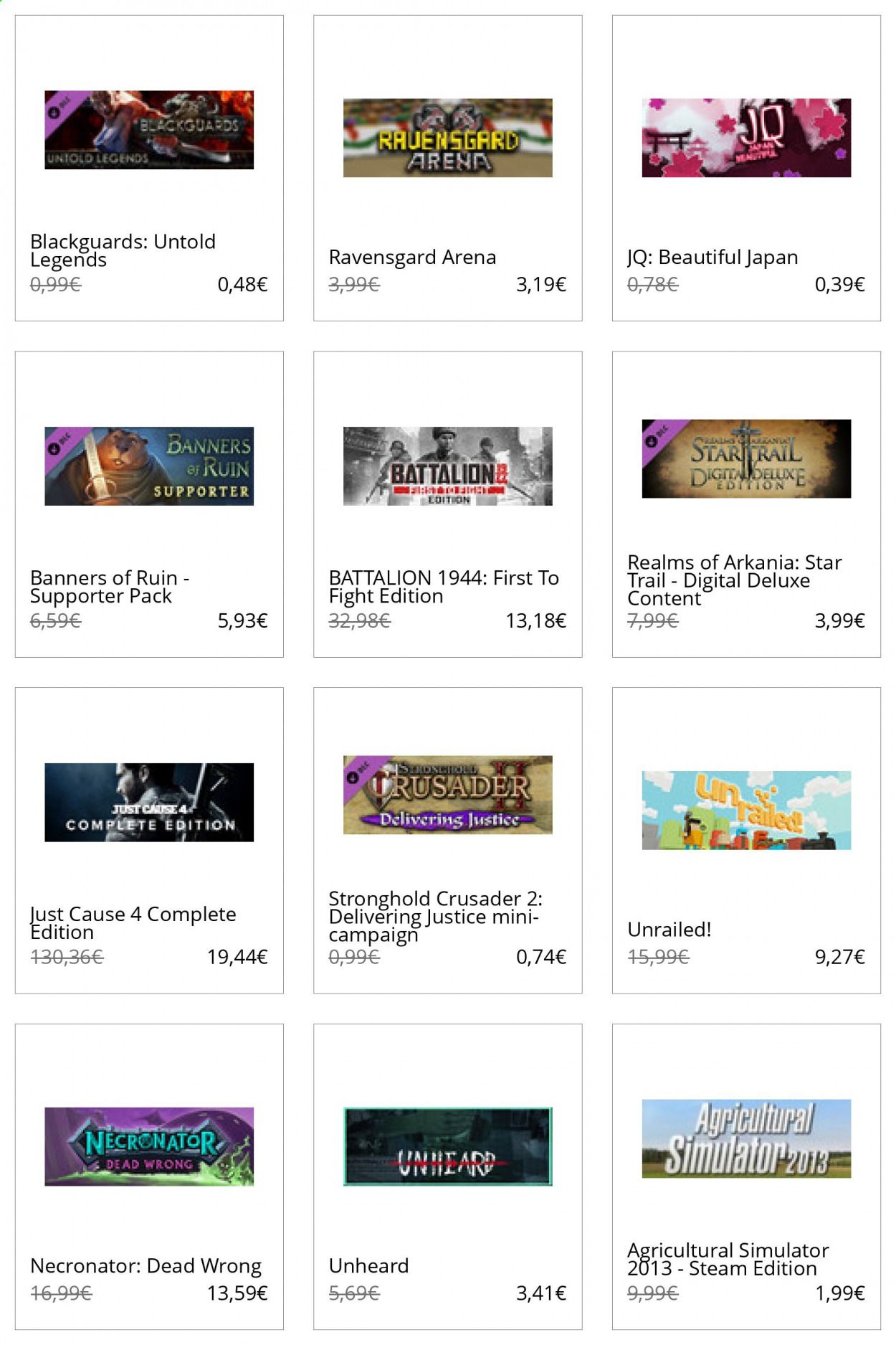 Steam Catalog 2020-2021