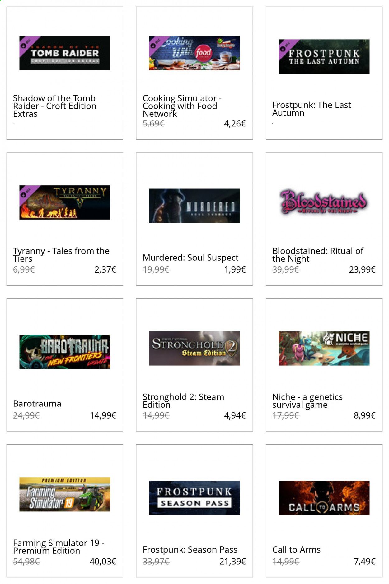 Steam Catalog 2020-2021