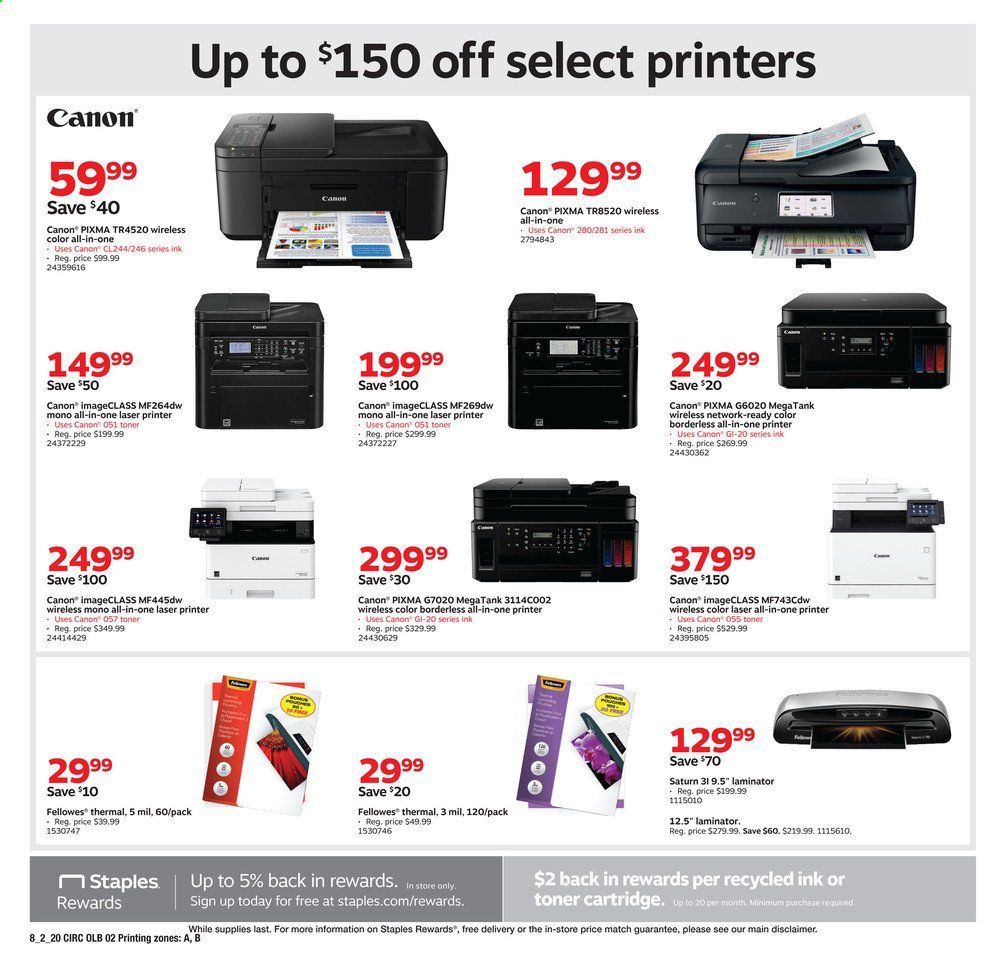 Staples Weekly Ad August 2 to August 8