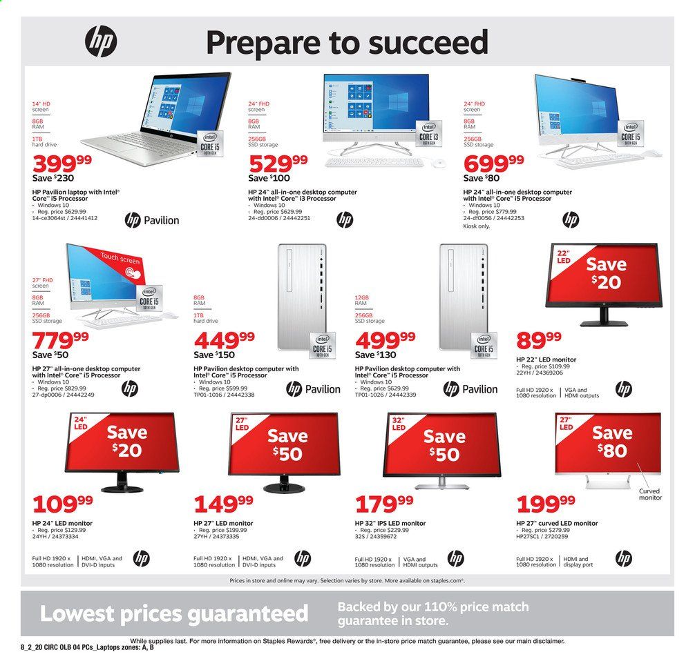Staples Weekly Ad August 2 to August 8