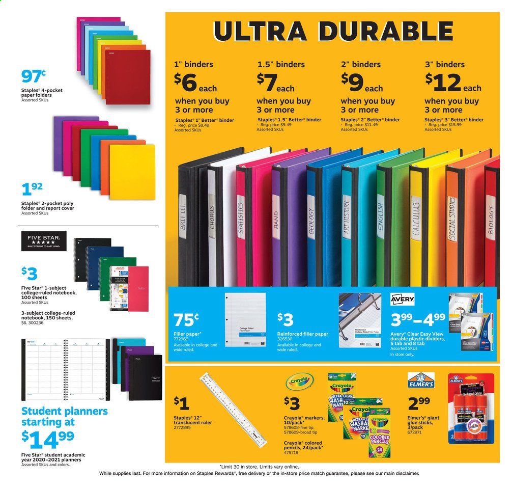 Staples Weekly Ad August 2 to August 8