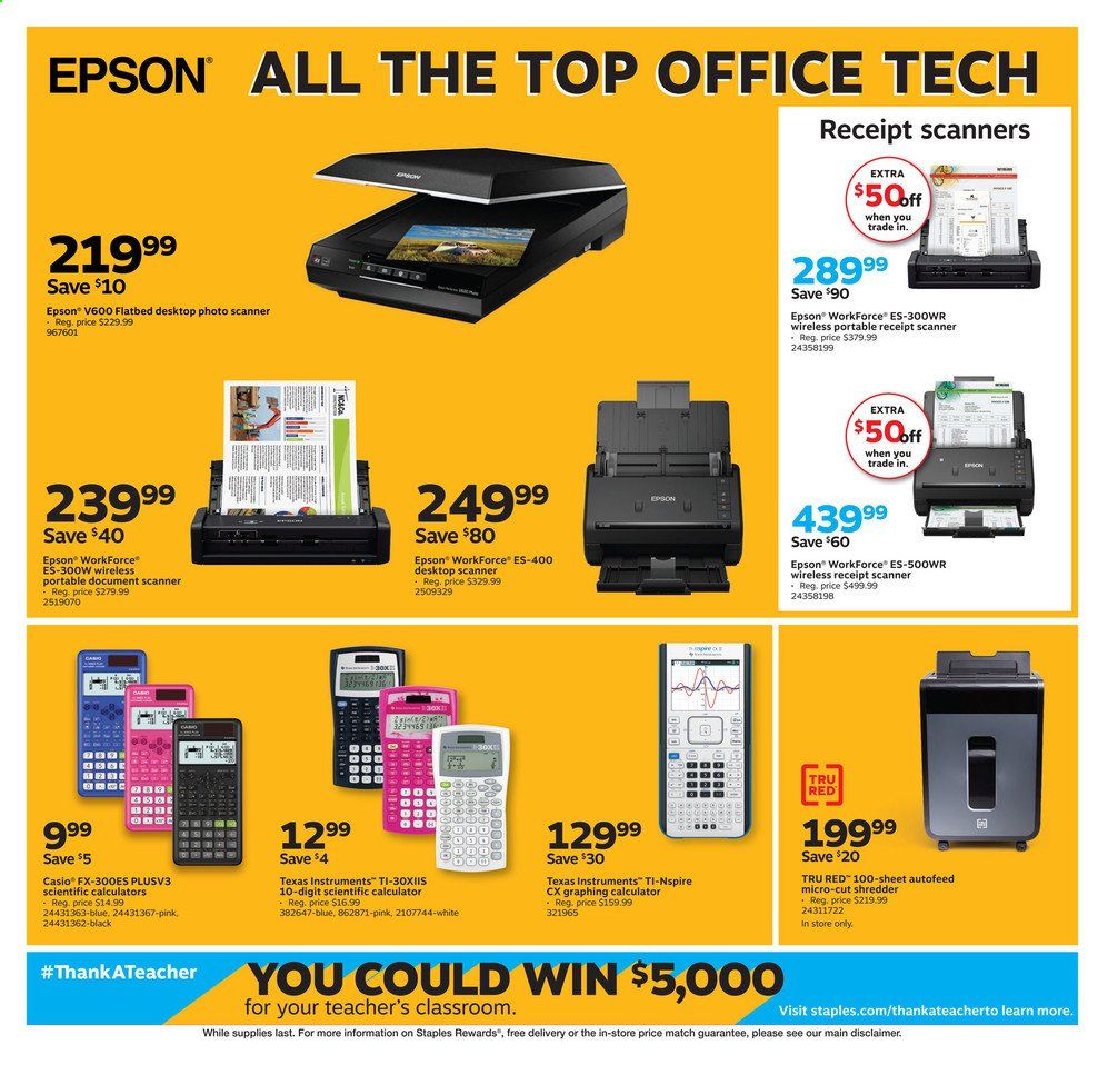 Staples Weekly Ad August 2 to August 8