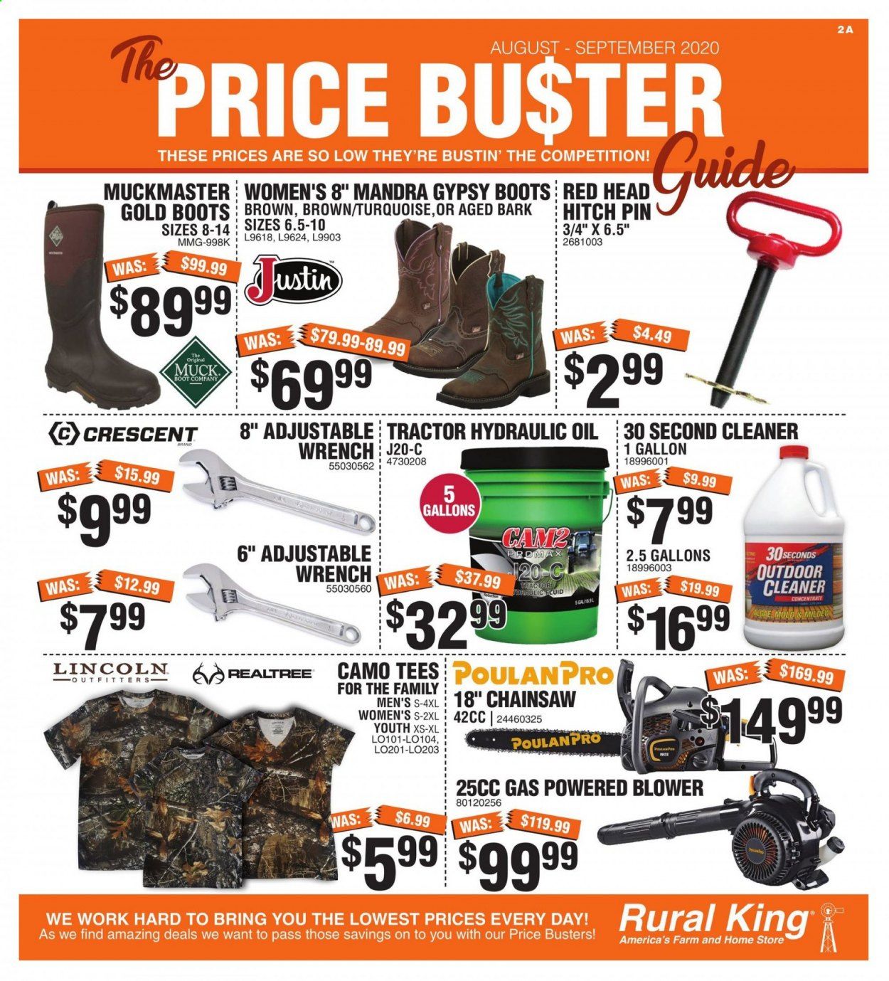 Rural King Weekly Ad August 1 to September 30