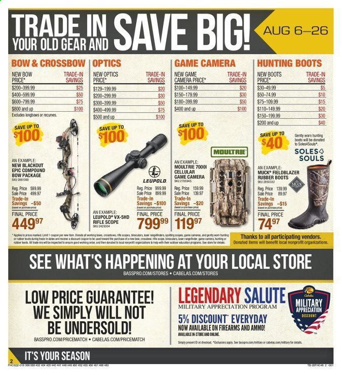 Bass Pro Shops Weekly Ad August 6 to August 26