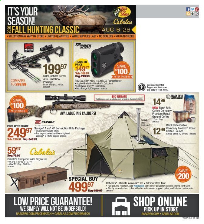Bass Pro Shops Weekly Ad August 6 to August 26