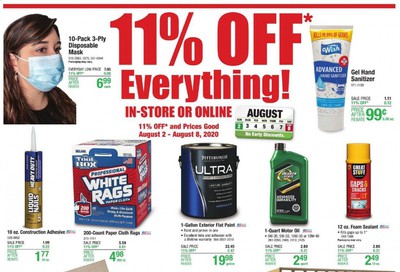 Menards Weekly Ad August 2 to August 8