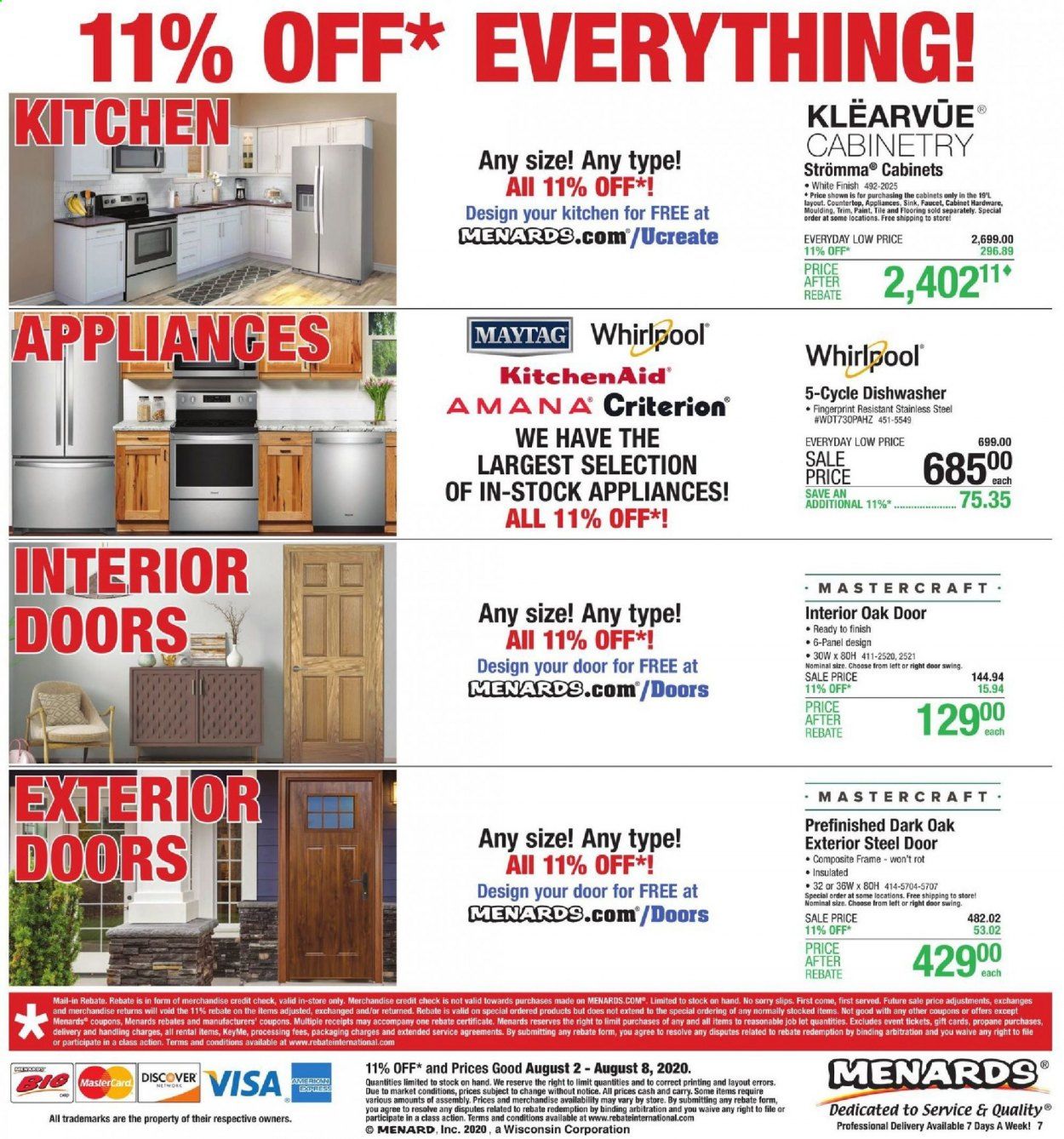 Menards Weekly Ad August 2 to August 8