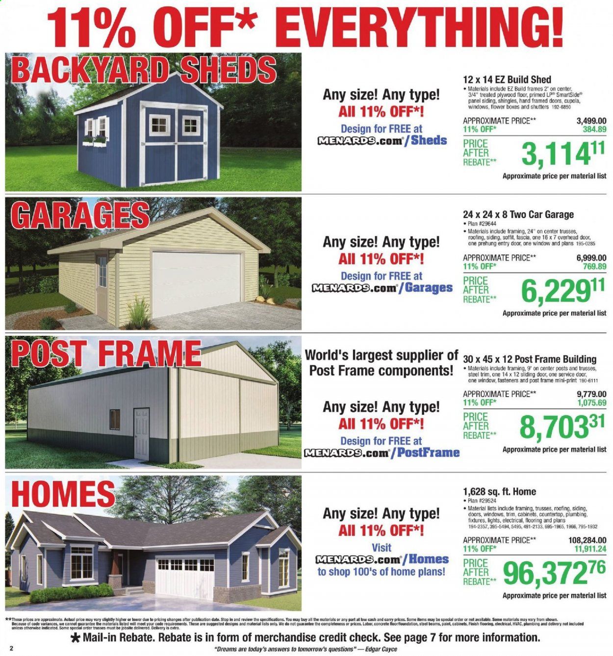 Menards Weekly Ad August 2 to August 8