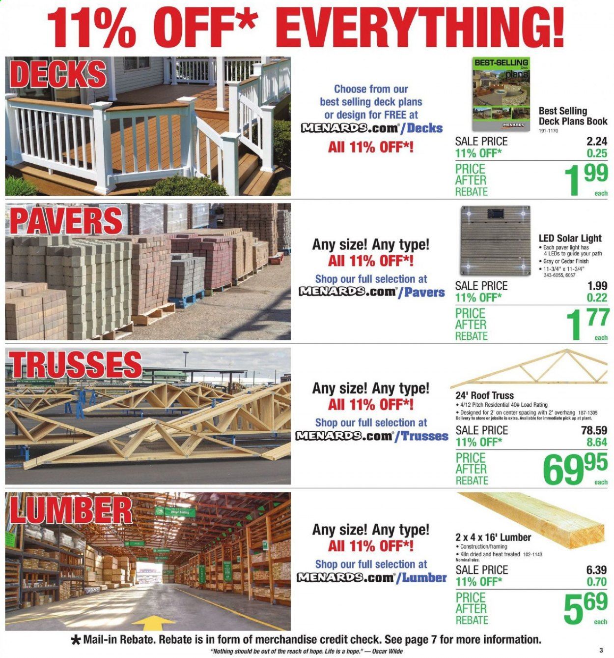 Menards Weekly Ad August 2 to August 8