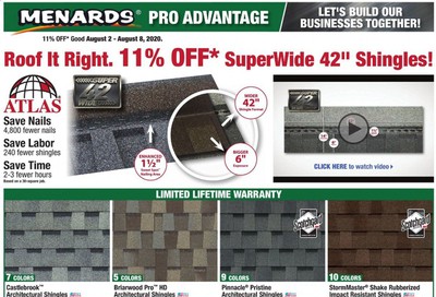 Menards Weekly Ad August 2 to August 8
