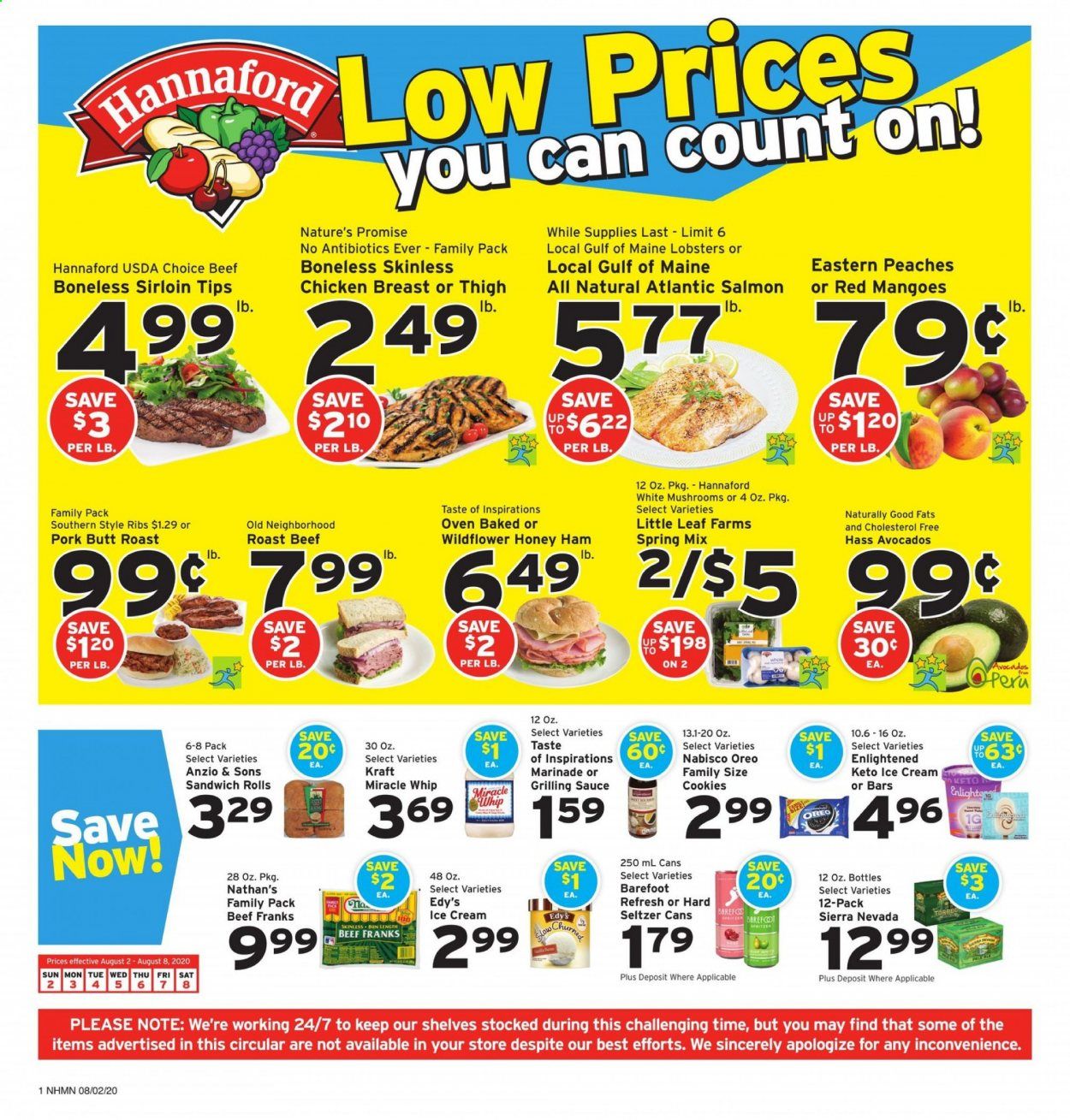 Hannaford (NH) Weekly Ad August 2 to August 8