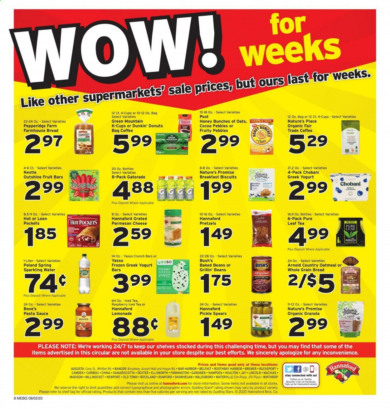 Hannaford (ME) Weekly Ad August 2 to August 8